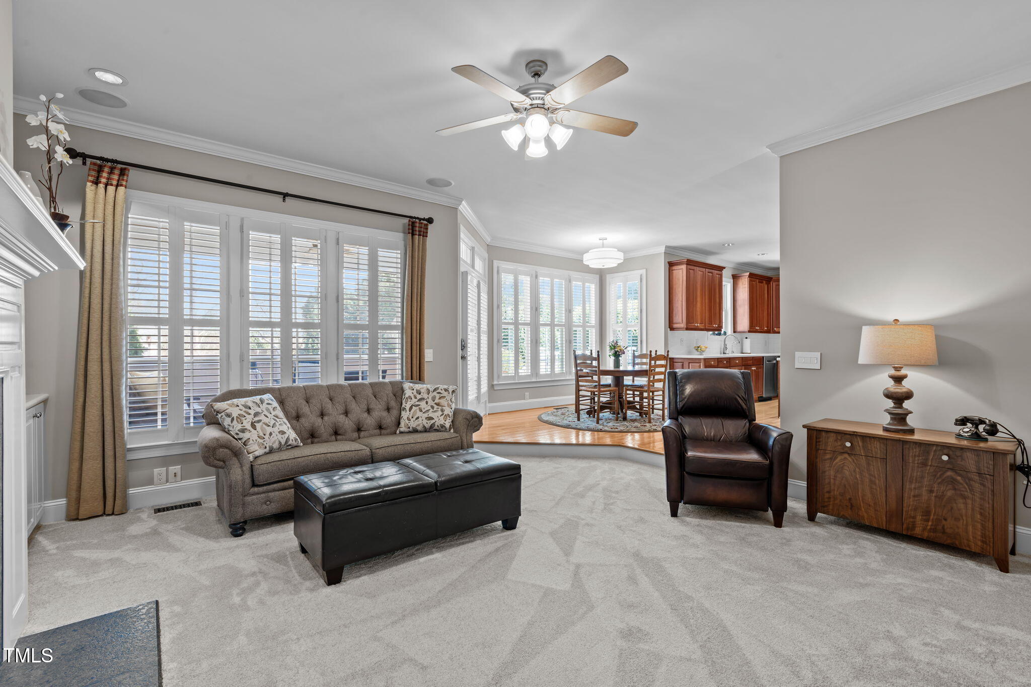 3708 Wesley Ridge Drive Apex, NC 27539 - Photo 19 of 48 a living room with furniture and a large window