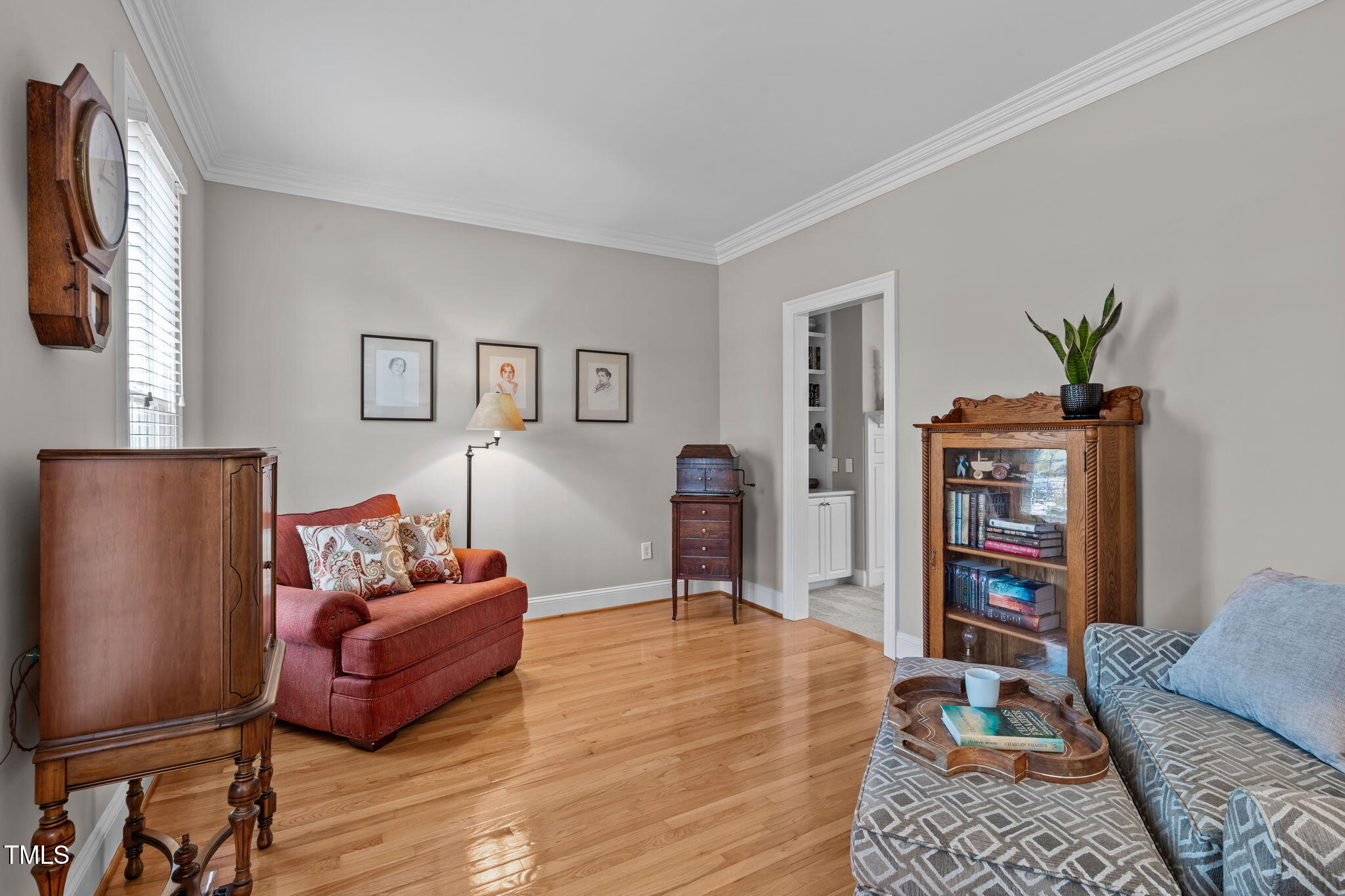 3708 Wesley Ridge Drive Apex, NC 27539 - Photo 21 of 48 a living room with furniture and a wooden floor