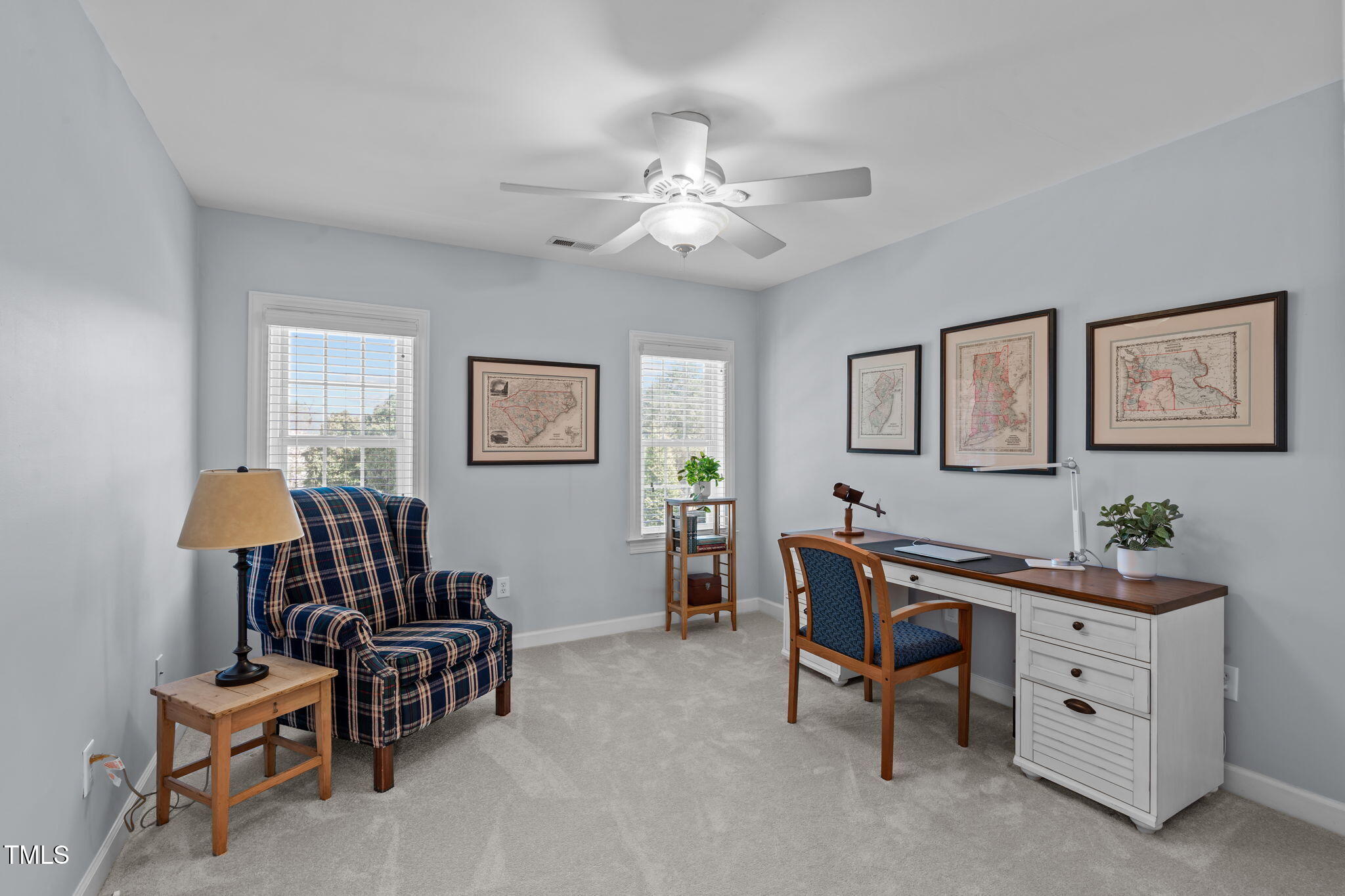 3708 Wesley Ridge Drive Apex, NC 27539 - Photo 30 of 48 a view of a workspace with furniture and a window