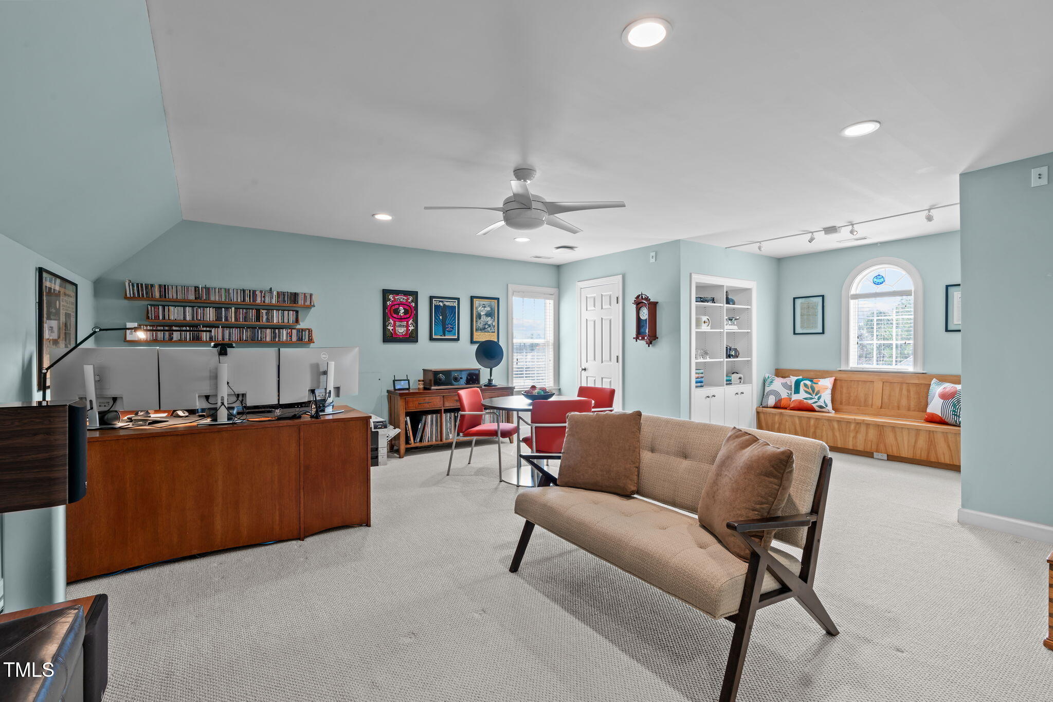 3708 Wesley Ridge Drive Apex, NC 27539 - Photo 35 of 48 a living room with furniture and a wooden floor