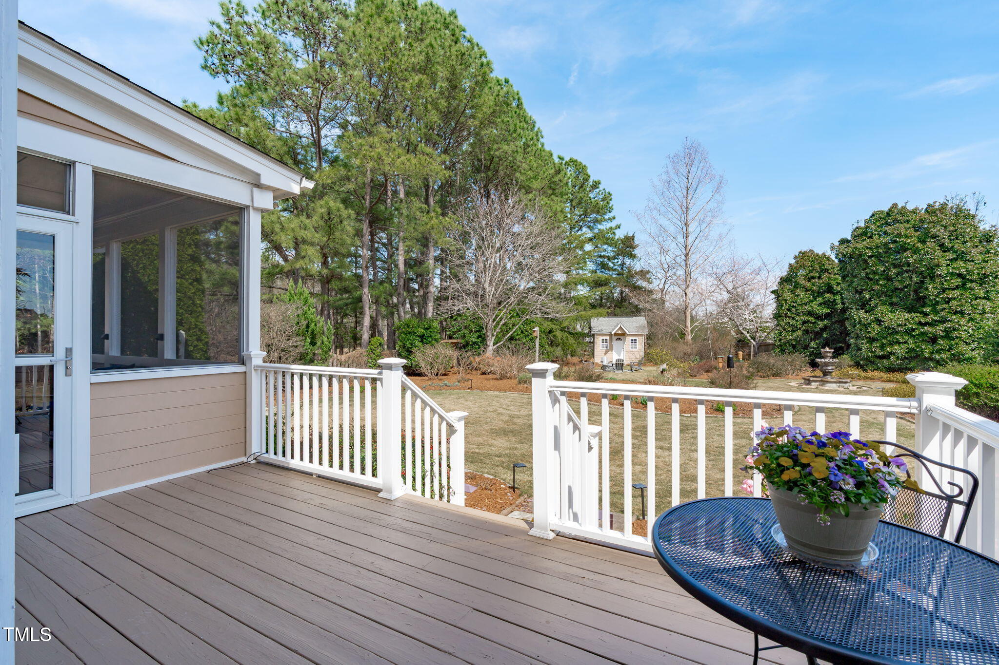 3708 Wesley Ridge Drive Apex, NC 27539 - Photo 40 of 48 a view of a balcony with furniture