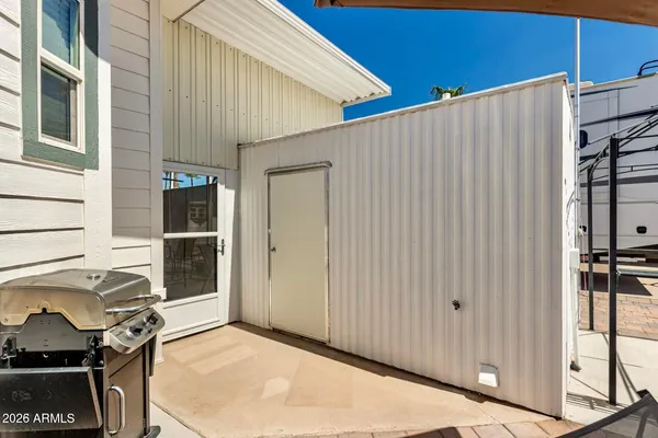 a backyard of a house