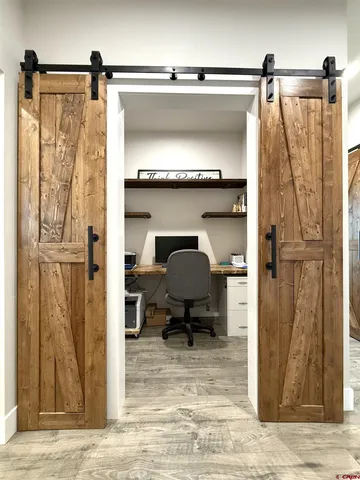 a view of hallway with stairs