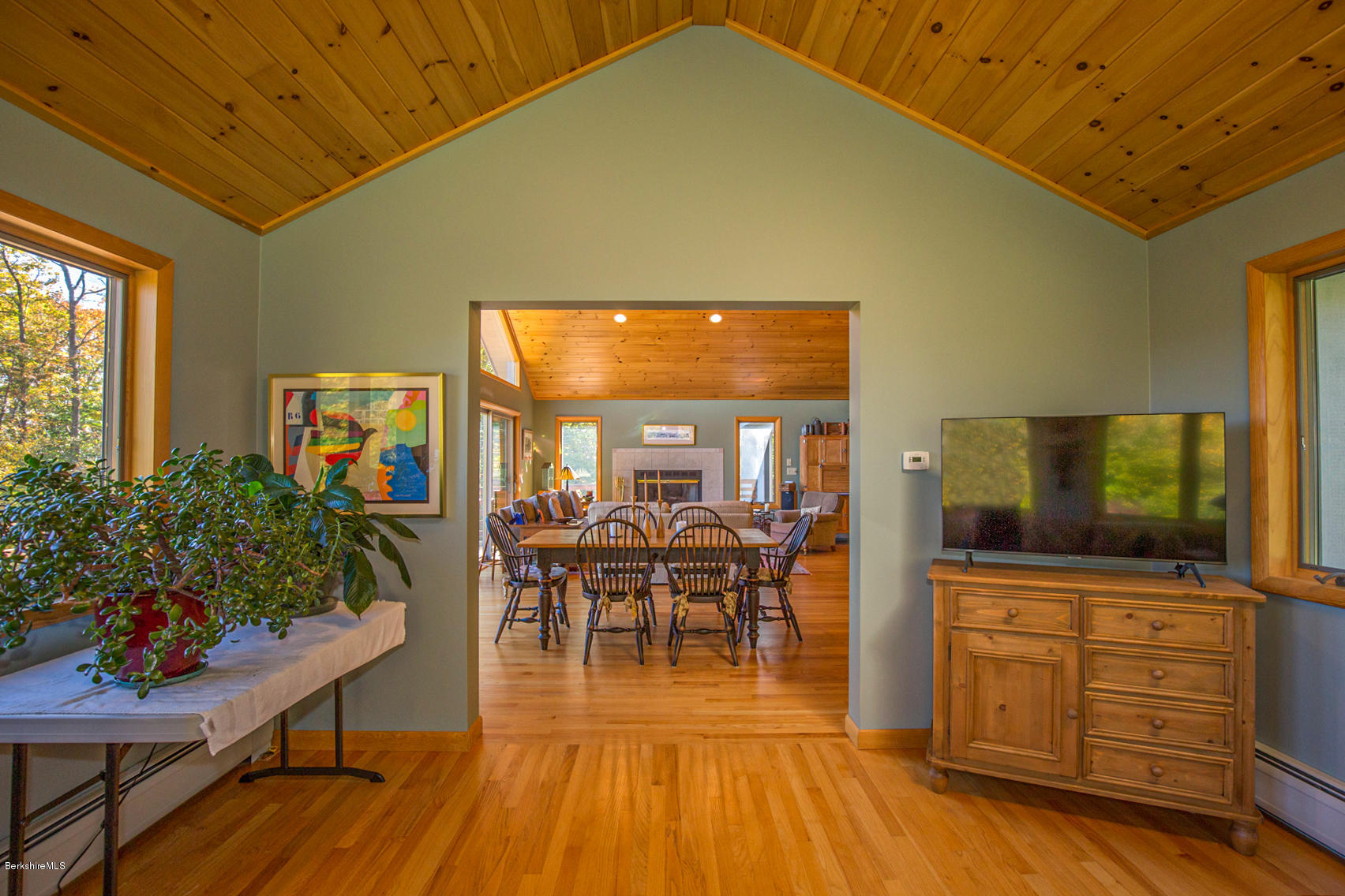 358 Harrington Road Otis, MA 01253 - Photo 12 of 52 a living room with furniture and a flat screen tv