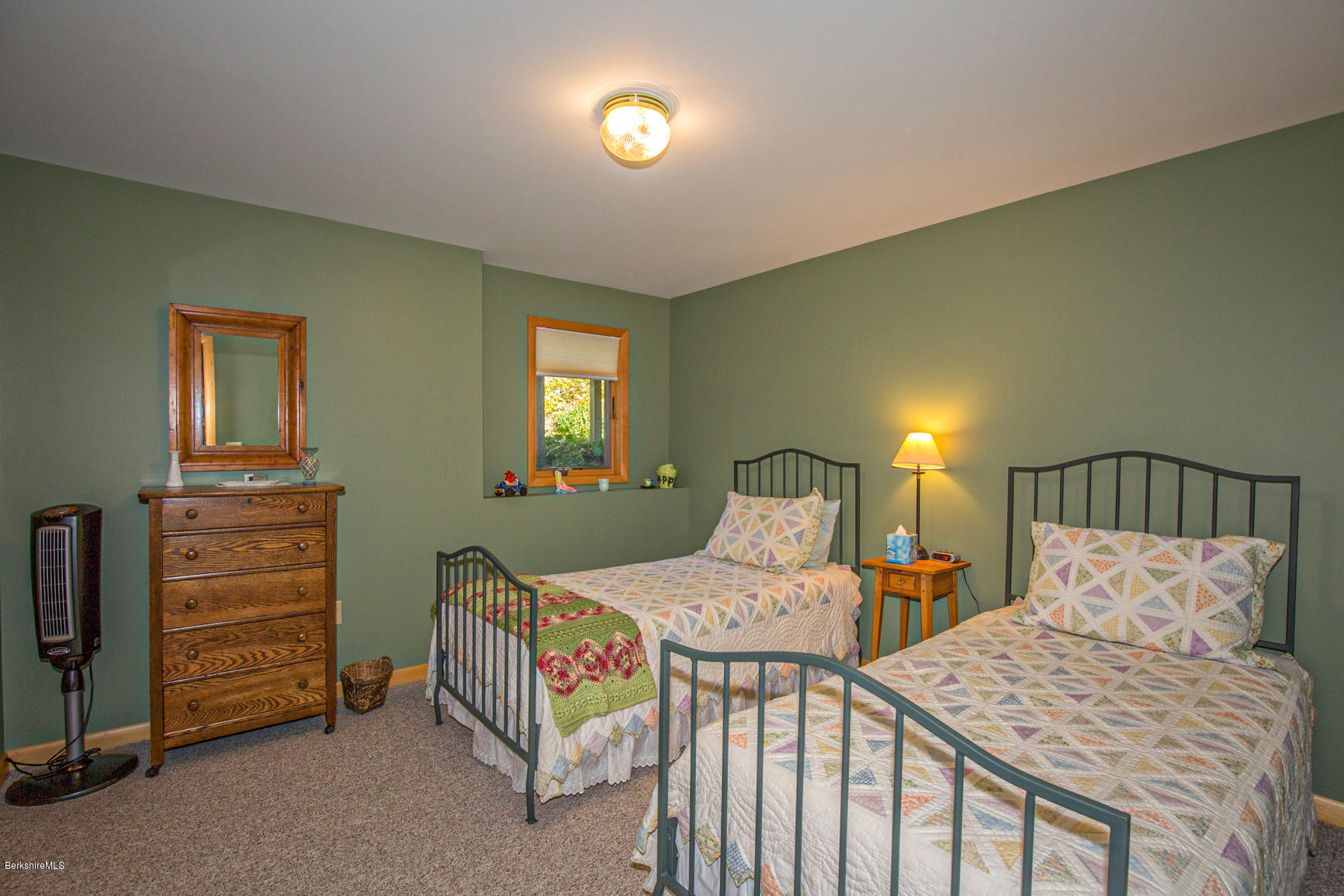 358 Harrington Road Otis, MA 01253 - Photo 35 of 52 a bedroom with two beds and a lamp