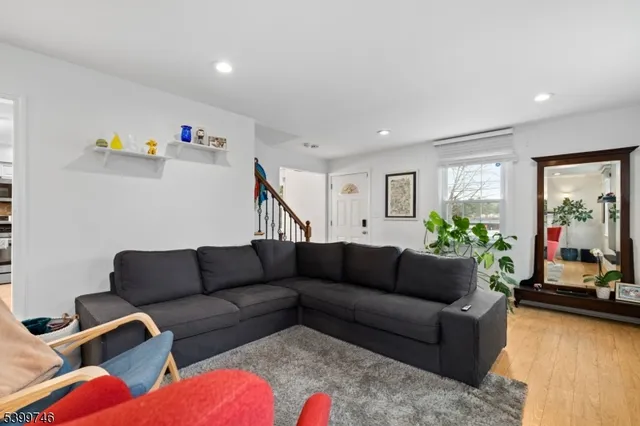a living room with furniture and a couch