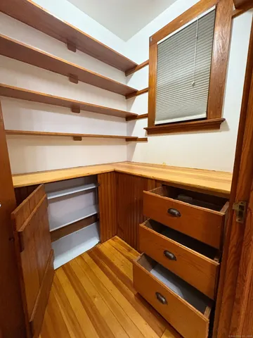 a view of room with a dresser