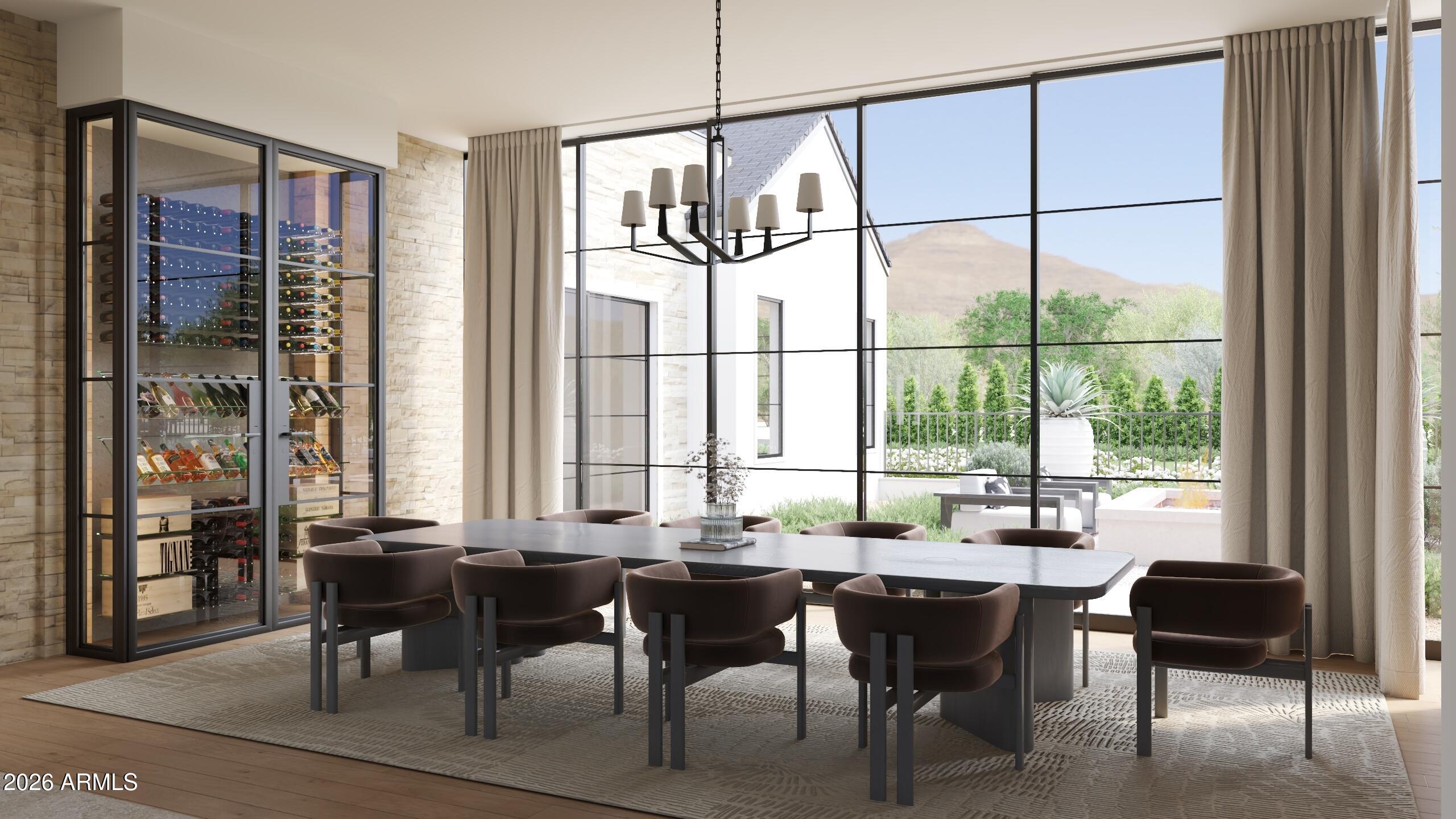 5009 East Roadrunner Road Paradise Valley, AZ 85253 - Photo 17 of 36 a view of a dining room with furniture window and outside view