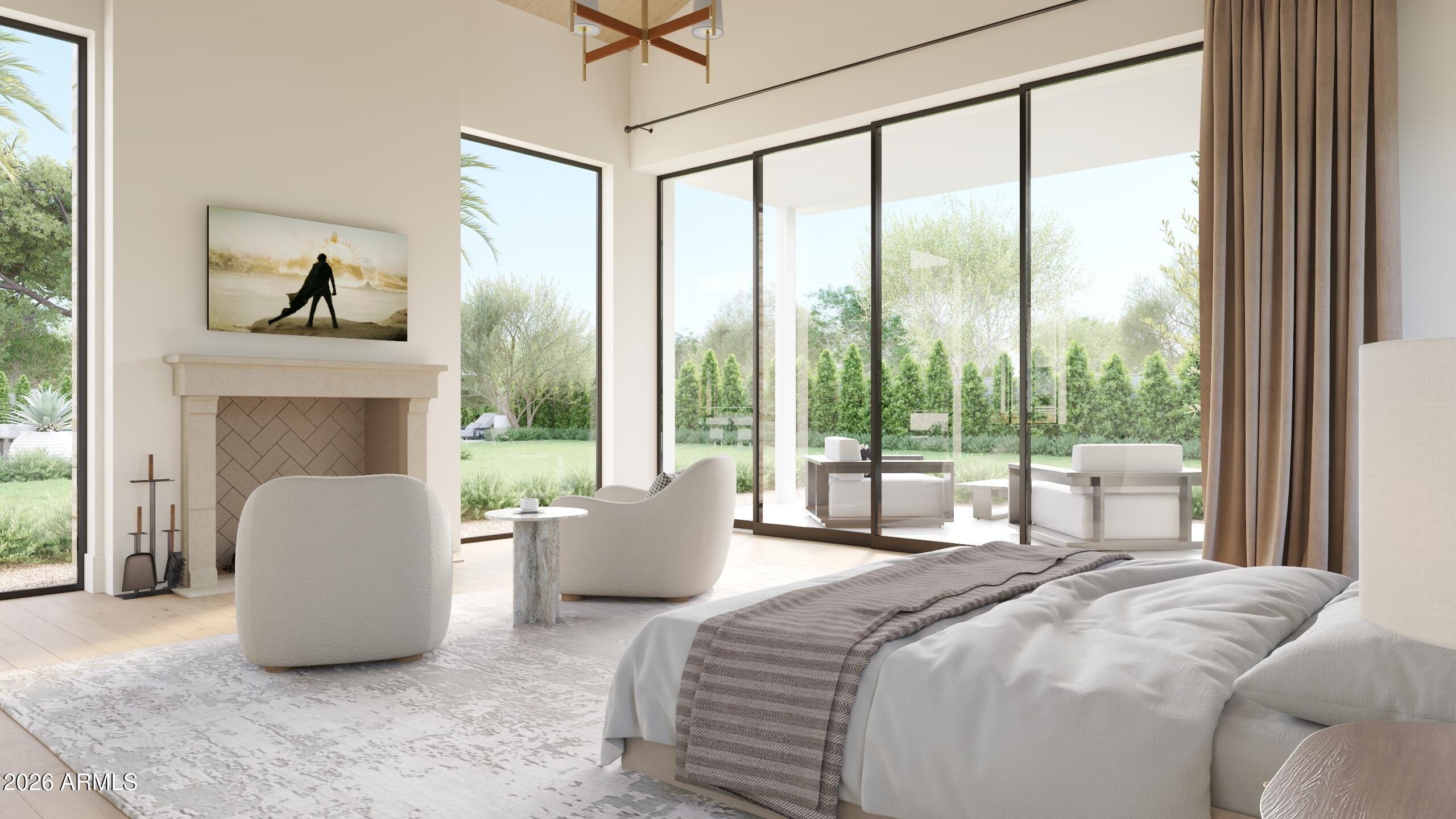 5009 East Roadrunner Road Paradise Valley, AZ 85253 - Photo 19 of 36 a living room with furniture and a large window