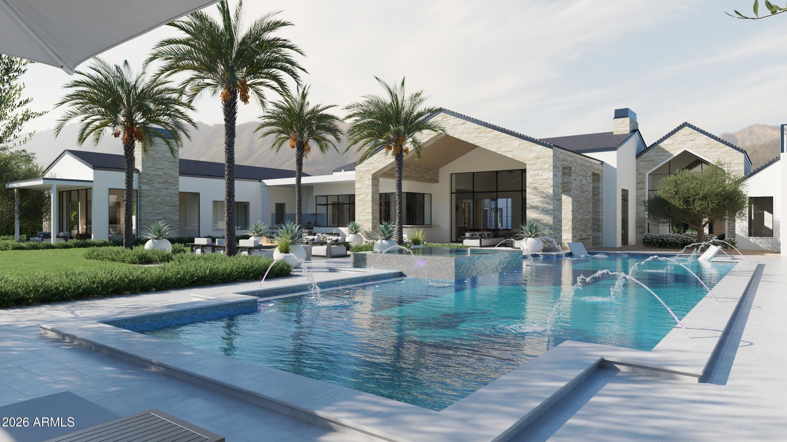 5009 East Roadrunner Road Paradise Valley, AZ 85253 - Photo 33 of 36 a view of a house with swimming pool and sitting area