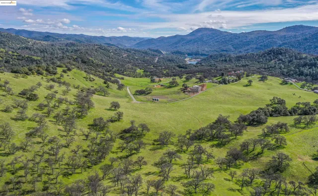 a view of an outdoor space and mountain view