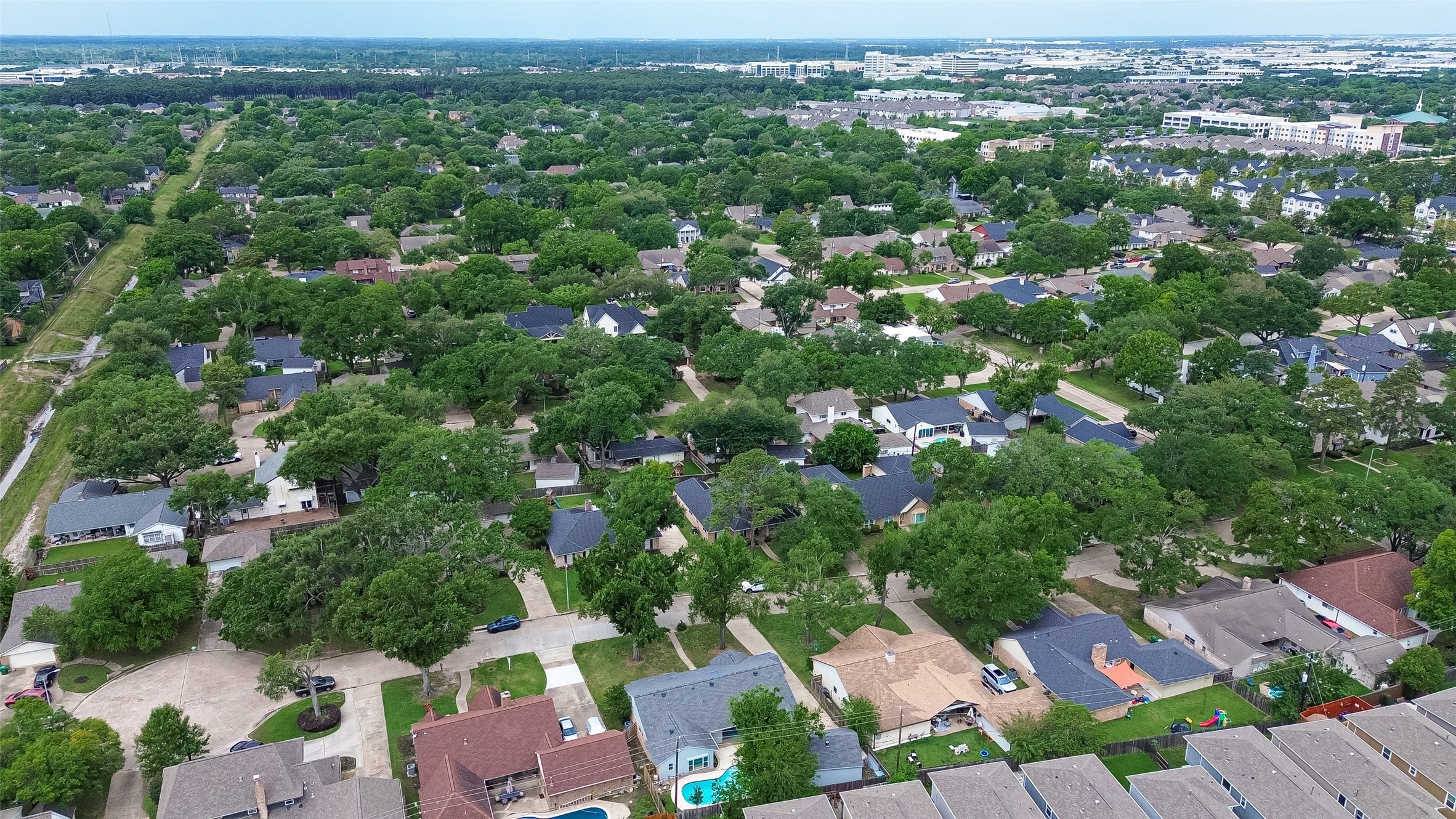 2914 Riata Lane Houston, TX 77043 - Photo 45 of 46 an aerial view of residential houses with city view