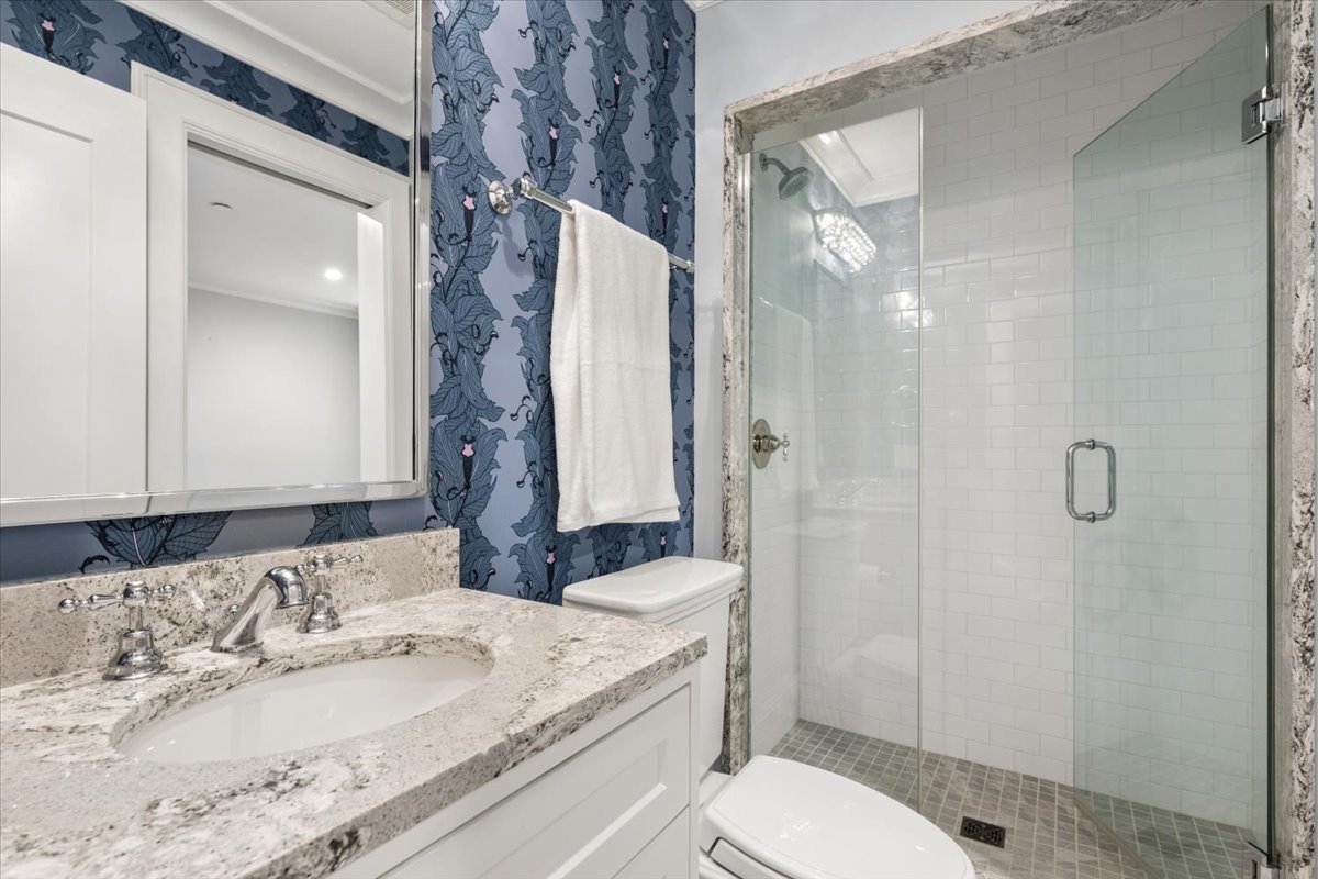 458 West Deming Place Chicago, IL 60614 - Photo 33 of 39 a bathroom with a sink a toilet and shower