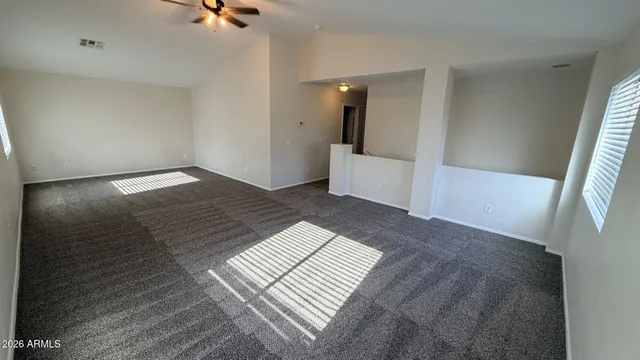 an empty room with a window