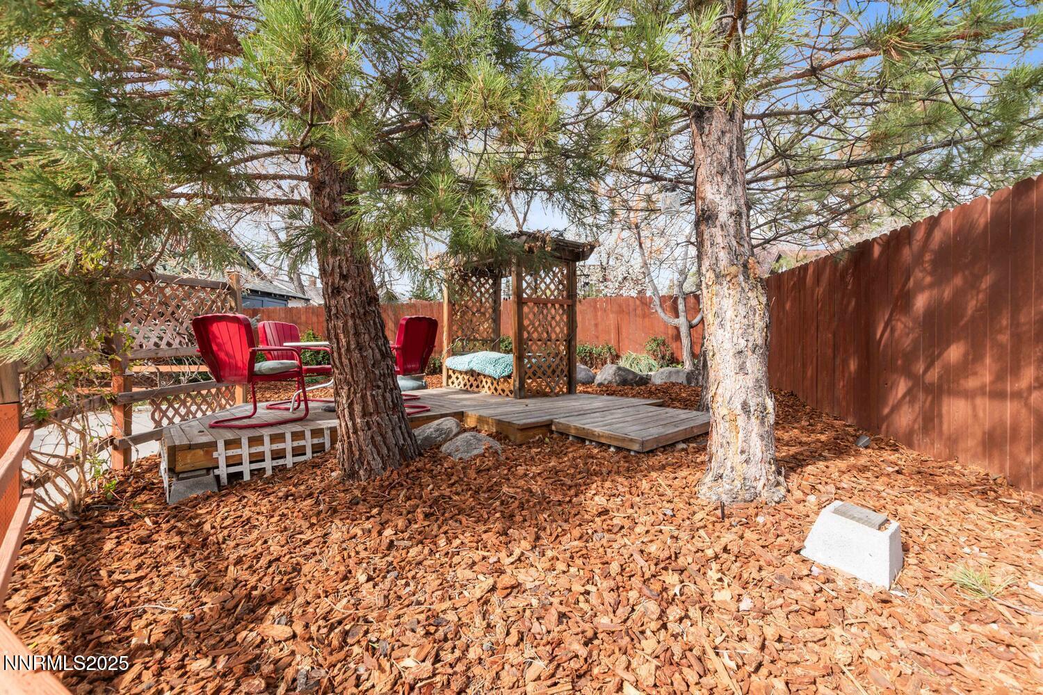 543 California Avenue Reno, NV 89509 - Photo 16 of 17 a backyard of a house with fountain and outdoor seating