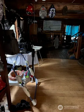 a view of a balcony with chairs