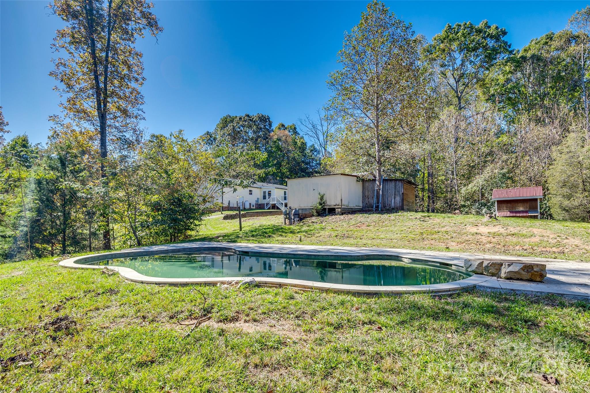 3110 Bush Road Clover, SC 29710 - Photo 33 of 48 a view of a swimming pool with a yard