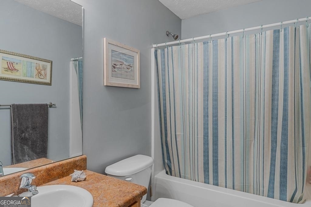 80 Upper Caldwell Road Bowdon, GA 30108 - Photo 21 of 33 a bathroom with a toilet a sink and a mirror