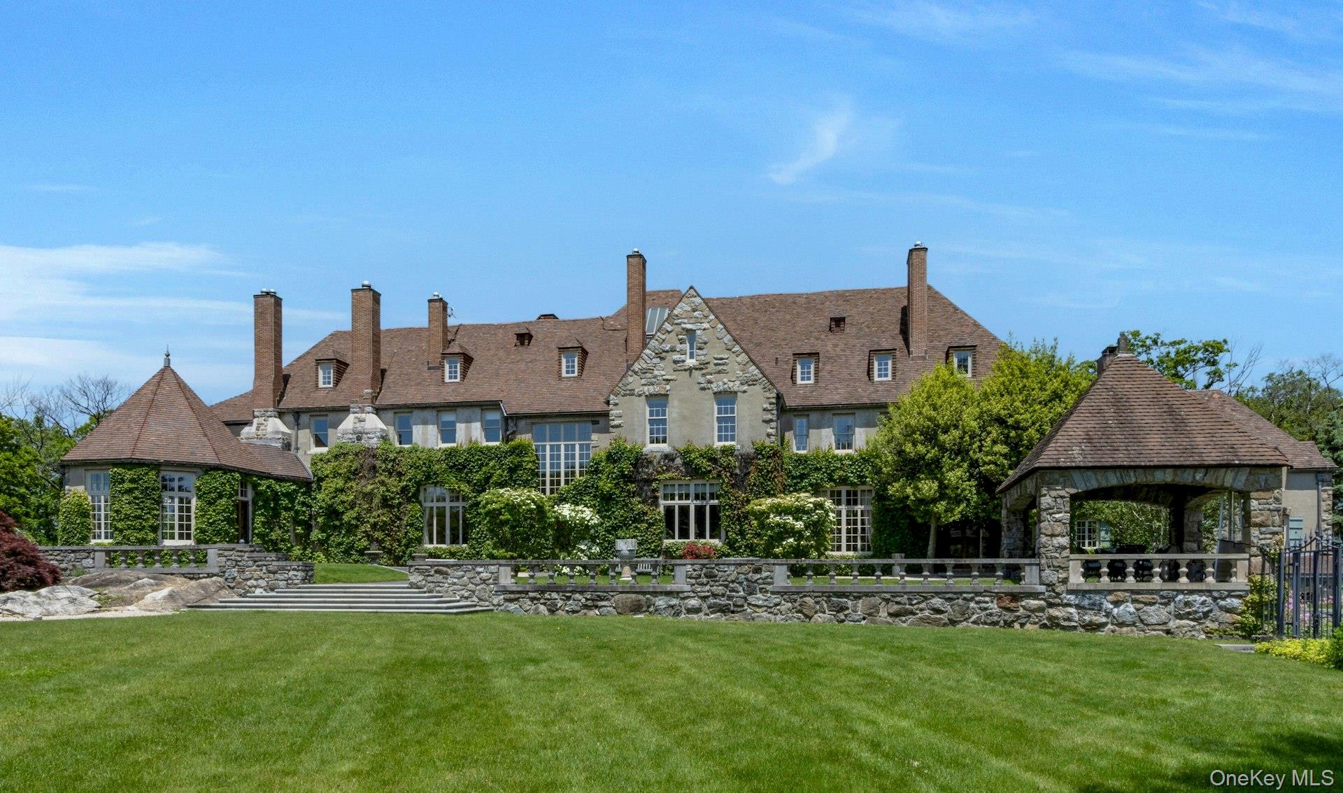 120 Ridge Road Tuxedo Park, NY 10987 - Photo 39 of 50 an aerial view of a house with a garden and plants