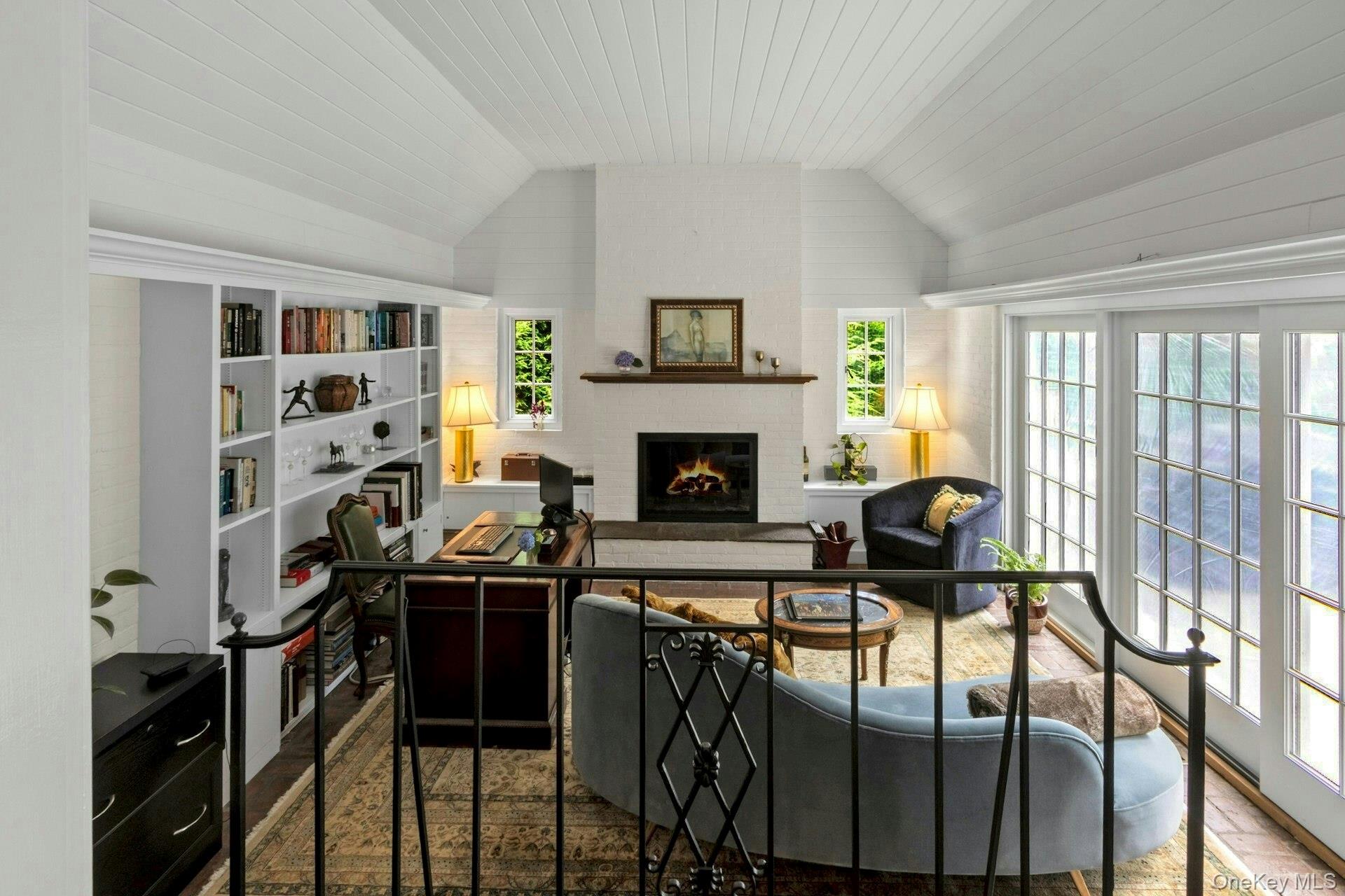 120 Ridge Road Tuxedo Park, NY 10987 - Photo 47 of 50 a living room with furniture fireplace and flat screen tv