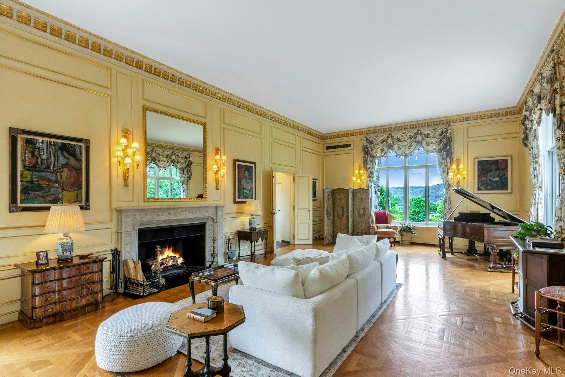 120 Ridge Road Tuxedo Park, NY 10987 - Photo 7 of 50 a living room with furniture fireplace and window