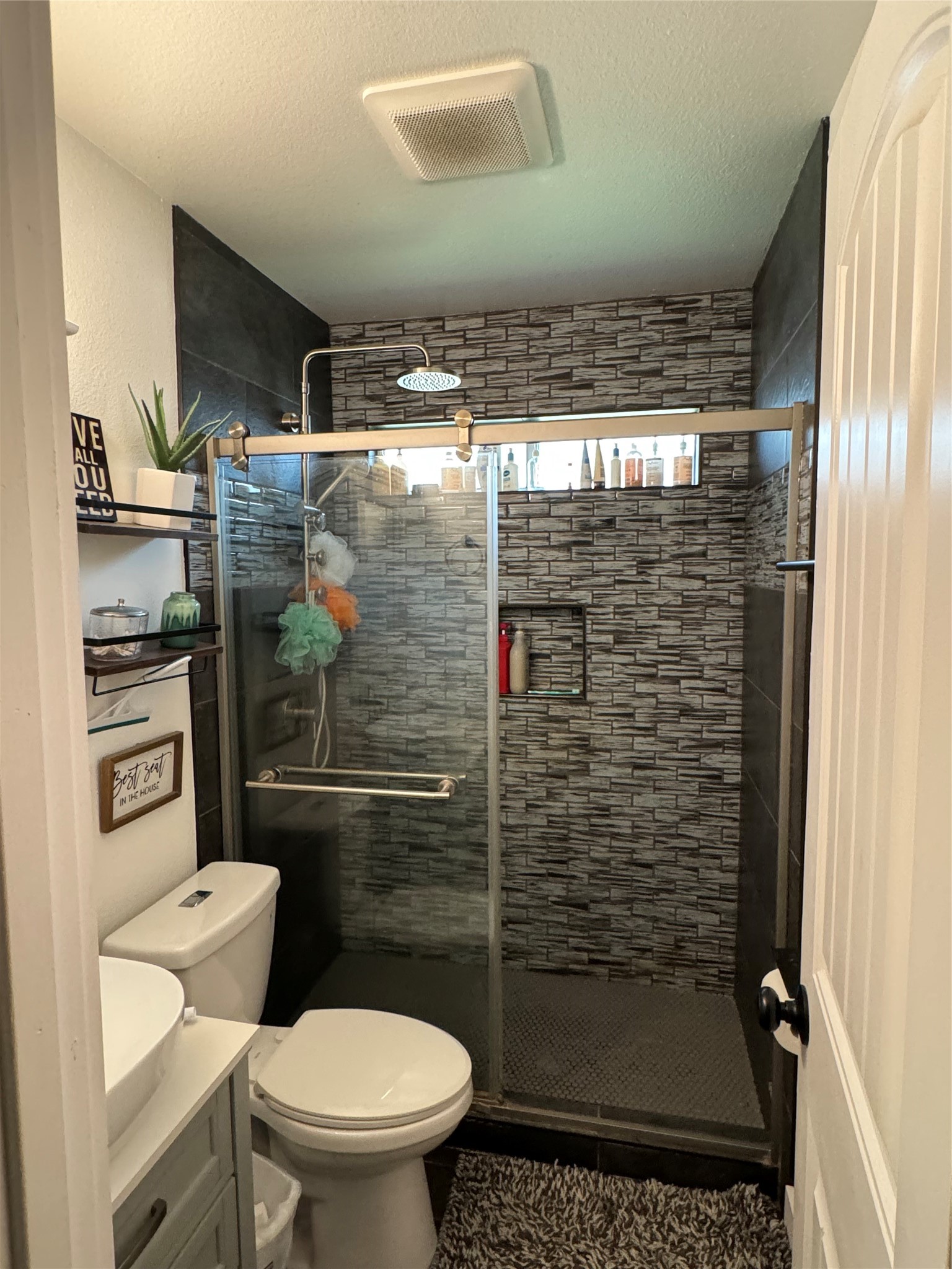 291 Brian Lane Kyle, TX 78640 - Photo 27 of 34 a bathroom with a toilet and a shower