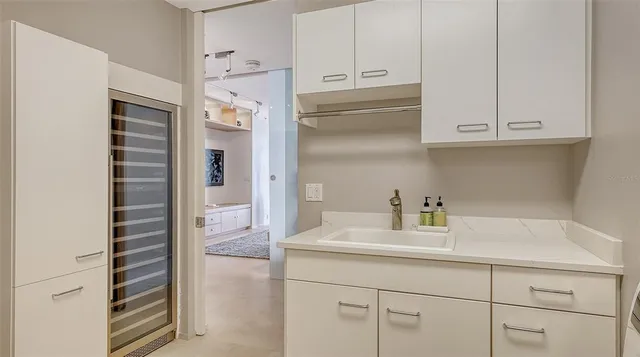 a view of a swimming pool with a yard