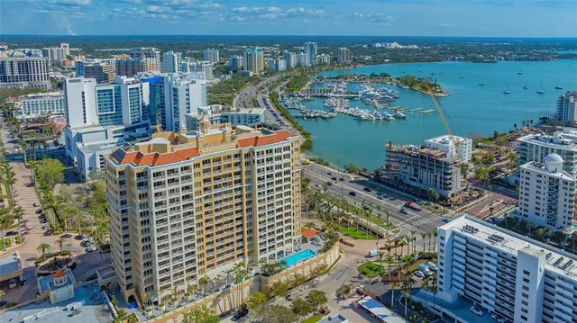 an aerial view of multiple house