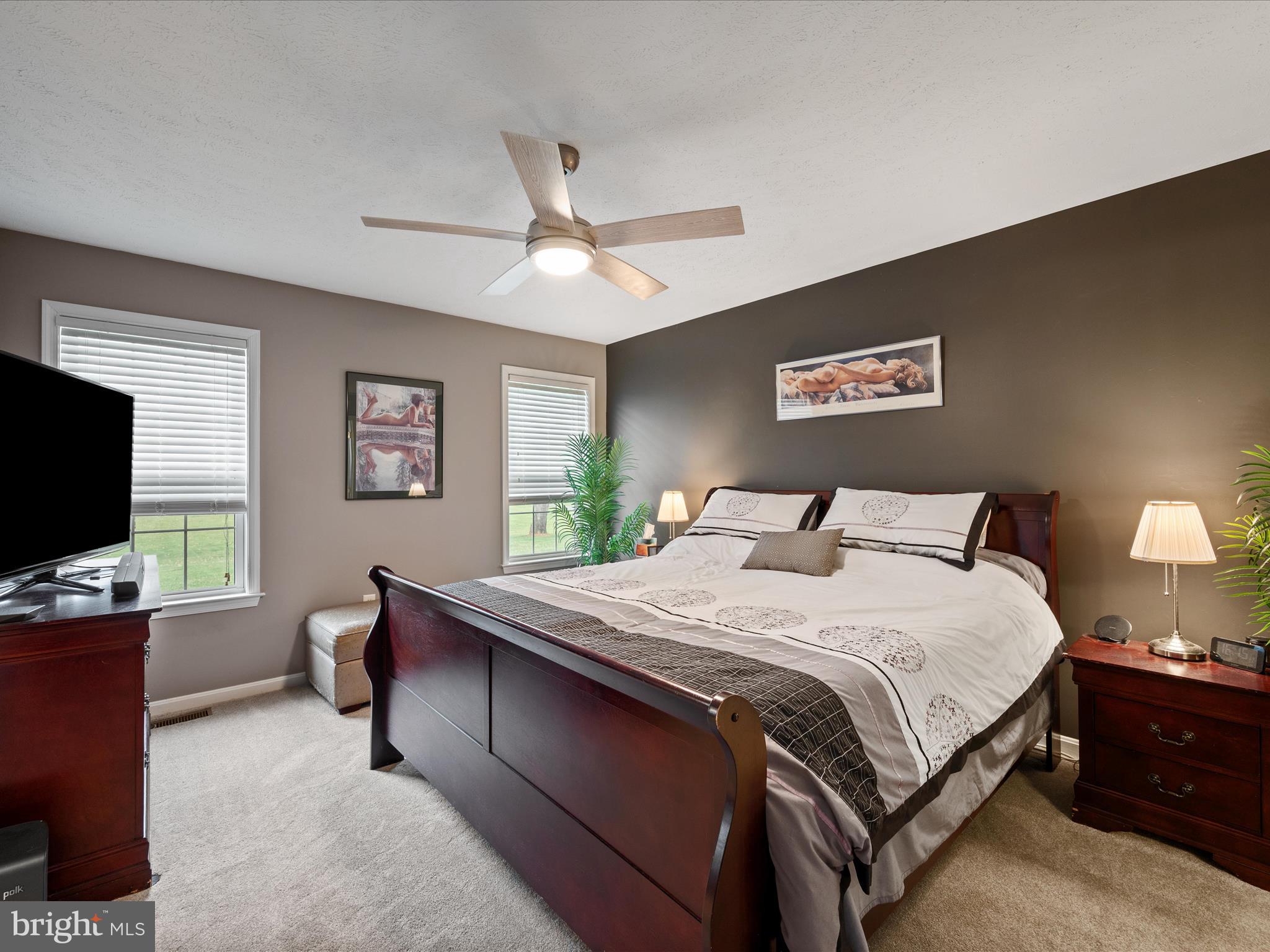993 Rockland Road Front Royal, VA 22630 - Photo 13 of 37 a bedroom with a bed and a flat screen tv