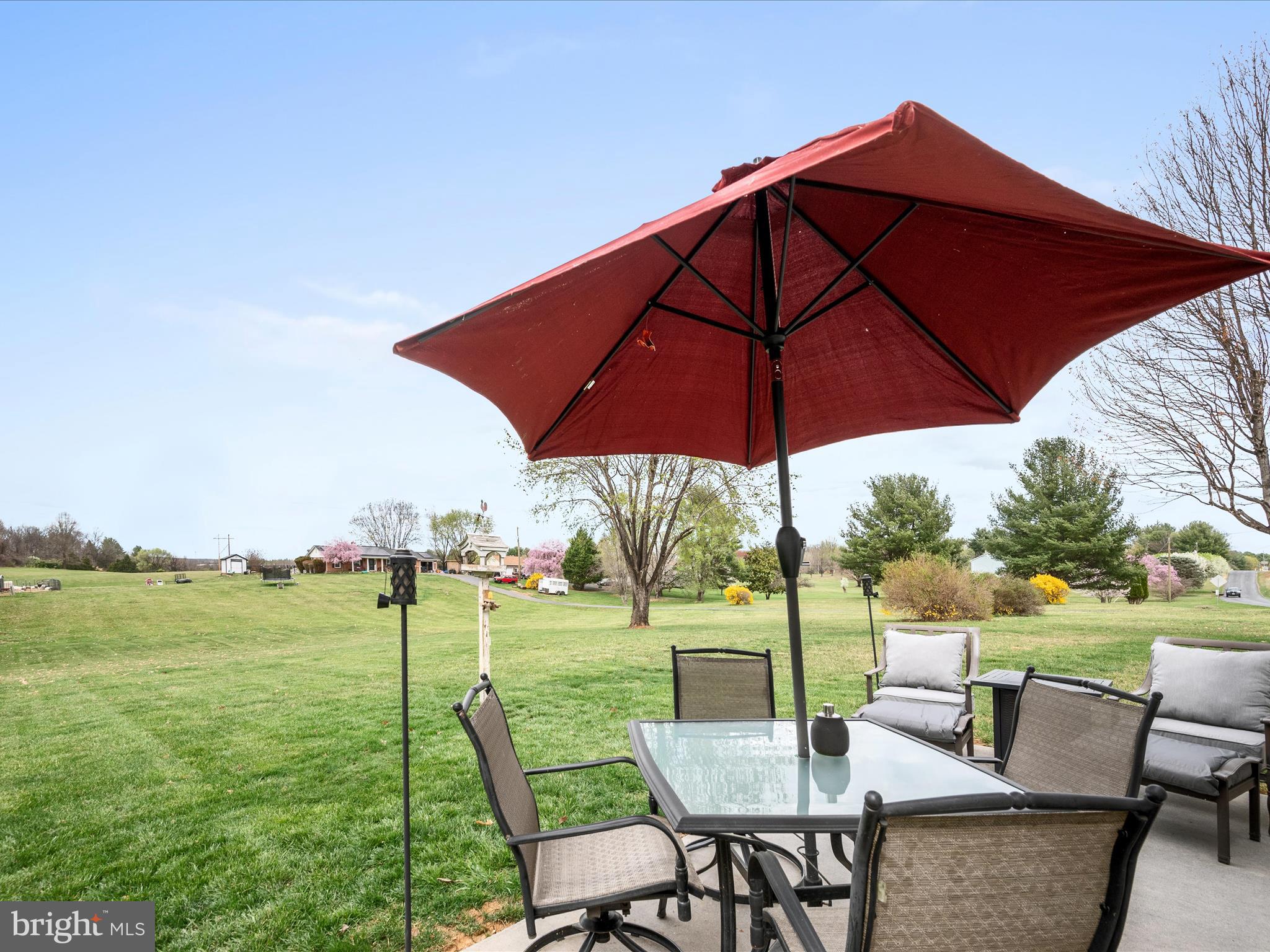 993 Rockland Road Front Royal, VA 22630 - Photo 26 of 37 a view of yard with seating area and barbeque oven