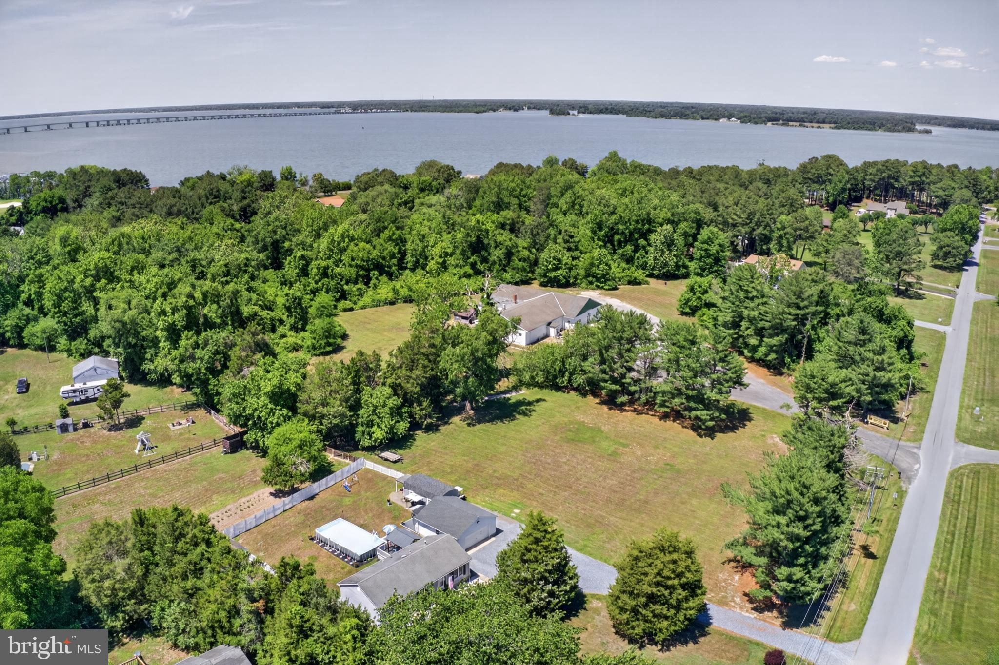 5440 Moose Lodge Road Cambridge, MD 21613 - Photo 2 of 63 Aerial view noting proximity of Choptank River
