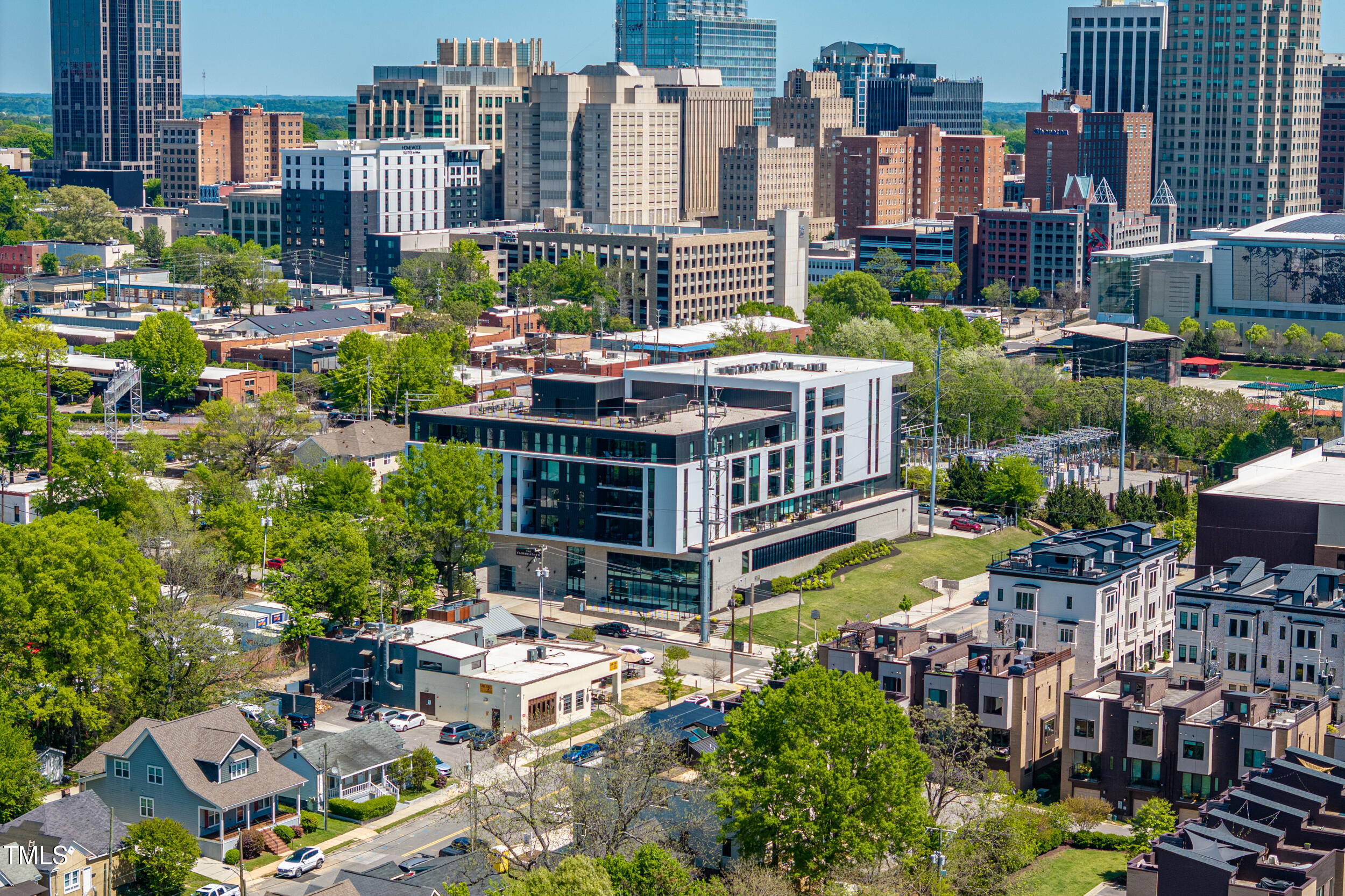 523 South West Street, Unit 404 Raleigh, NC 27601 - Photo 7 of 34 a view of a city with tall buildings