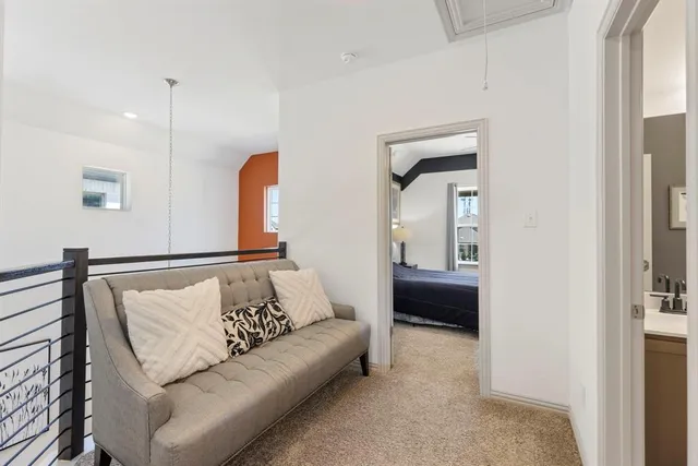 a living room with furniture and a couch