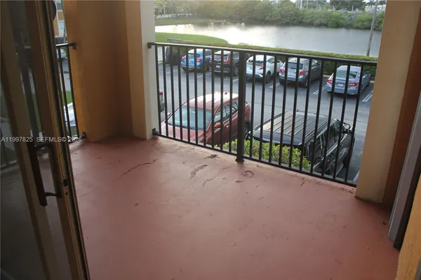 a view of a balcony