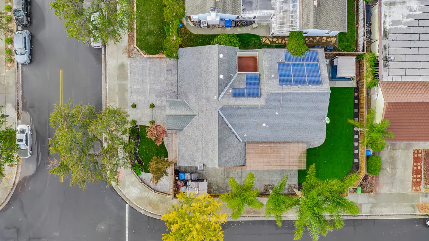 717 Charmain Drive Campbell, CA 95008 - Photo 18 of 23 an aerial view of a house with a yard and garden
