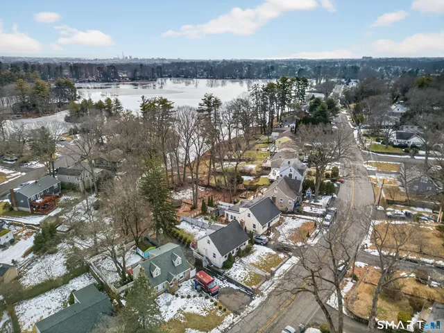 an aerial view of multiple house