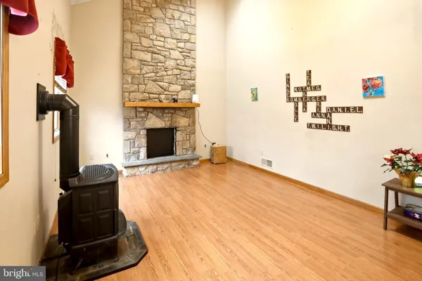 a view of a living room and dining room