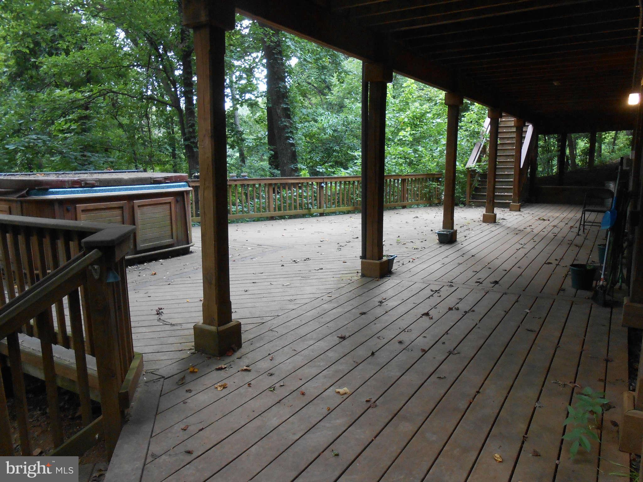 828 Jonathan Road Linden, VA 22642 - Photo 23 of 24 a view of backyard with a deck and wooden floor