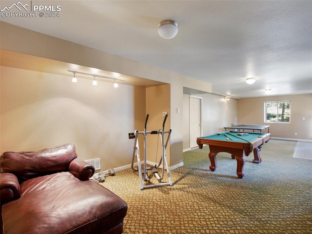833 Spring Valley Drive Divide, CO 80814 - Photo 35 of 50 a room with furniture pool table and windows