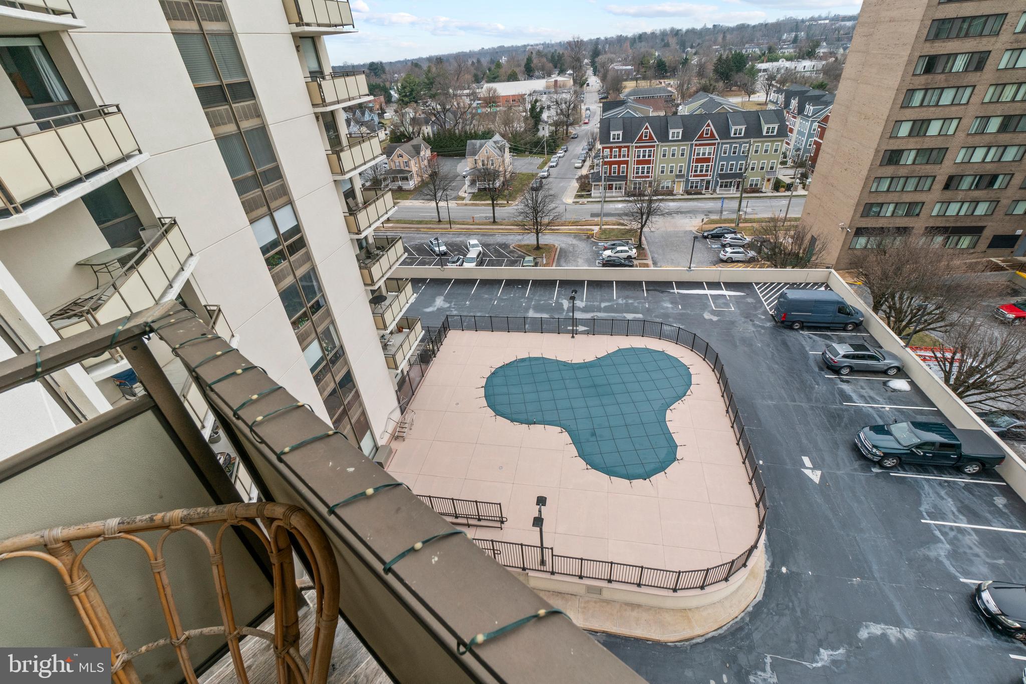 205 East Joppa Road, Unit 708 Baltimore, MD 21286 - Photo 31 of 35 view from balcony overlooking the pool