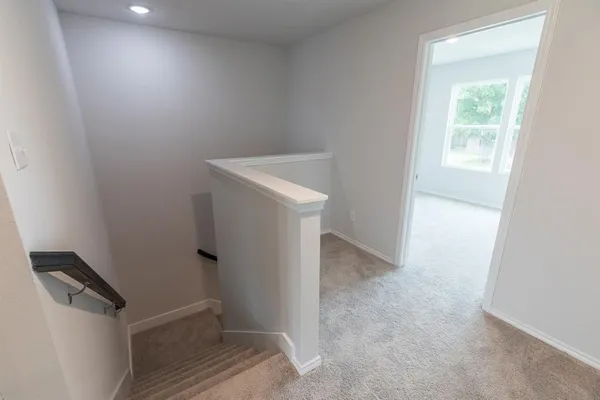 a view of hallway with window