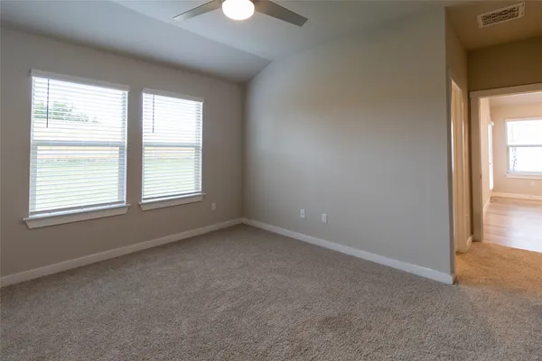 an empty room with a window