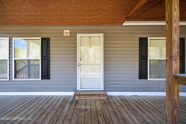 a view of wooden deck