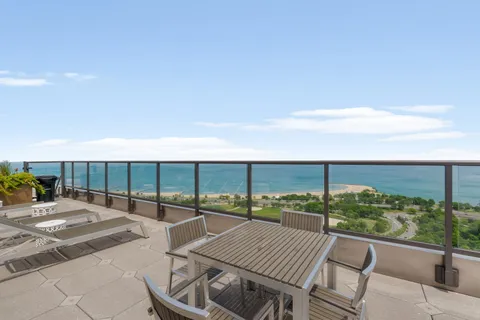 a outdoor view with a sitting space