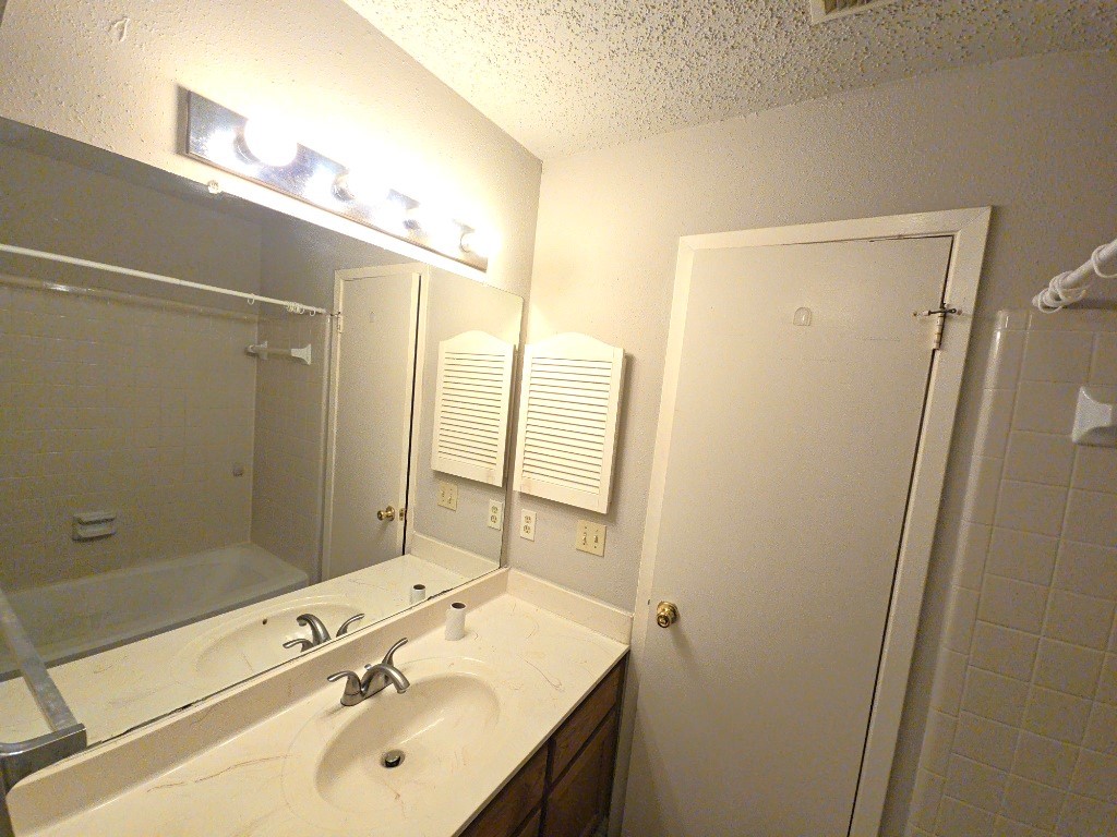 15625 Weldon Drive Houston, TX 77032 - Photo 8 of 25 a bathroom with a sink mirror and shower