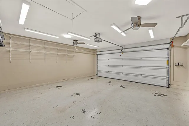 a view of a garage room