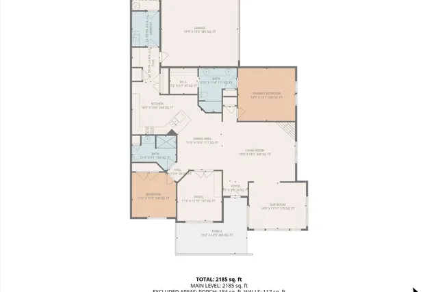 a view of a garden with a bench
