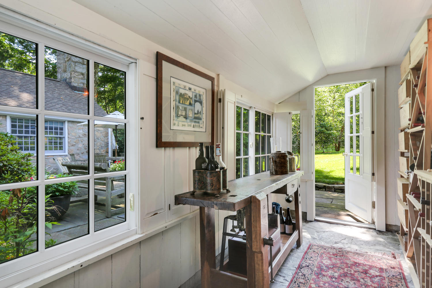 575 Silvermine Road New Canaan, CT 06840 - Photo 6 of 44 Porch/wine bar