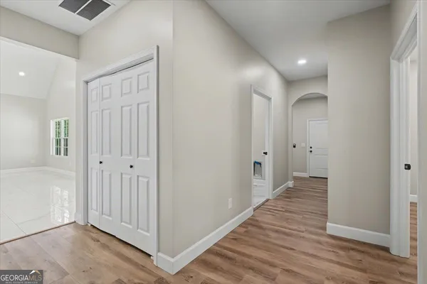 a view of small space with empty racks