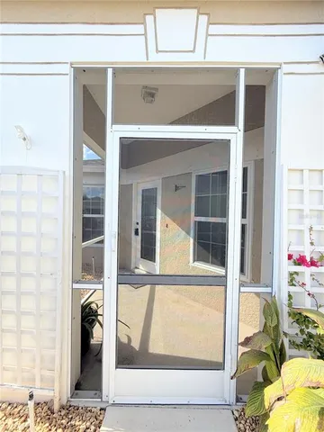 a view of a door front of a house